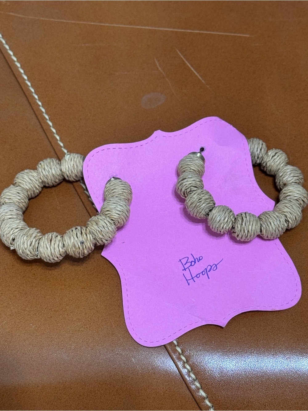Vintage 1990s Boho Hoop Earrings